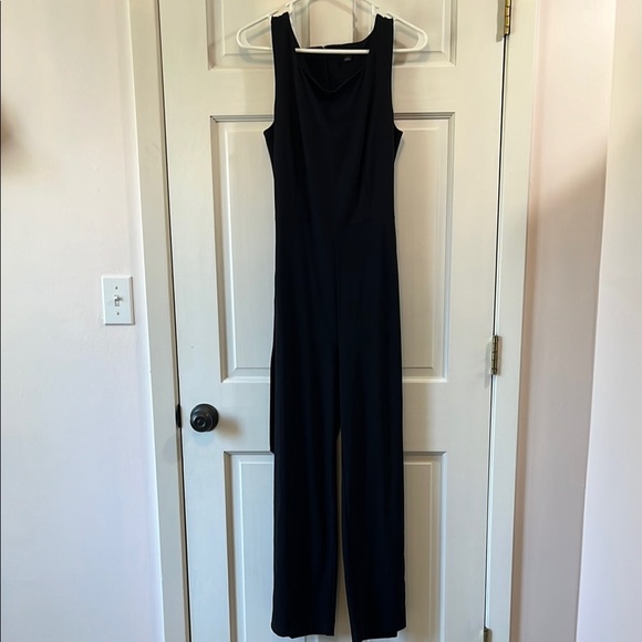 Ann Taylor Black Sleeveless Full Length Jumpsuit with Tie Waist - Size 4 - Picture 12 of 13